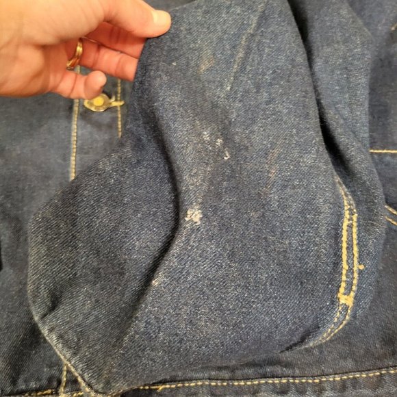 VINTAGE DON Men's Blue Button UP Long Sleeve Denim Jacket Size 2X Large - Picture 2 of 5